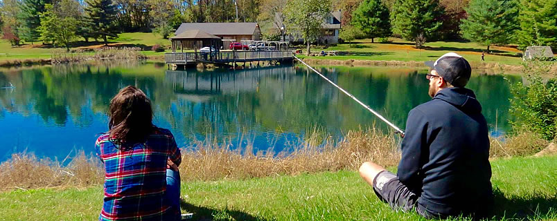 Relax next to the lake and enjoy fishing in the sun